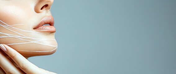 Beauty professionals face and jawline analysis face lift