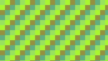Geometric Pattern of Green and Brown Squares
