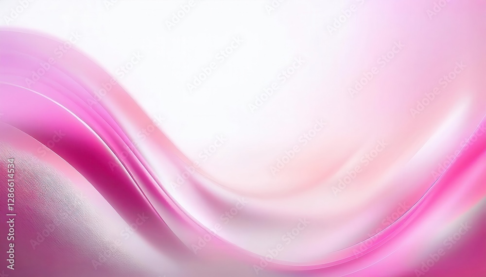 Poster soft pink abstract wave texture with silky gradient, elegant flowing motion, modern digital art for 