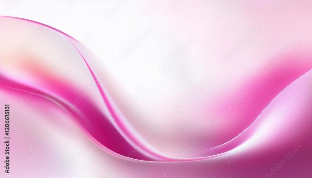 Poster soft pink abstract wave texture with silky gradient, elegant flowing motion, modern digital art for 