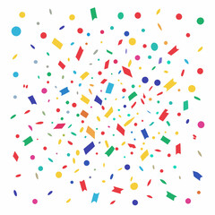 Colorful confetti explosion on white background. (14)
