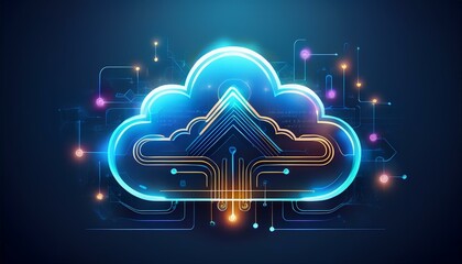 Obraz premium cloud computing technology