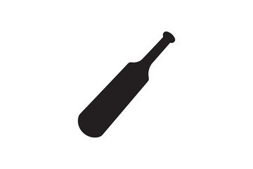 simple Cricket bat icon vector silhouette isolated in white background