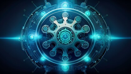 Obraz premium abstract technology background with gears