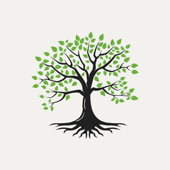 Tree Logo Vector Illustration Design