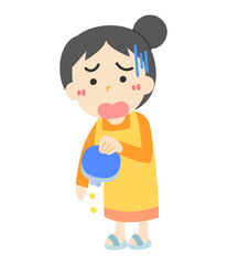 お金が無くて落ち込む女性