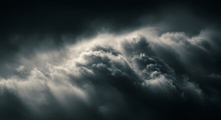 Obraz premium Dramatic cloudscape of storm clouds with striking luminosity and texture