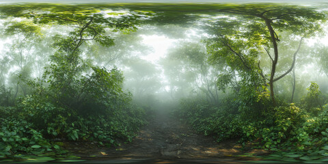 HDRI tropical rainforest canopy