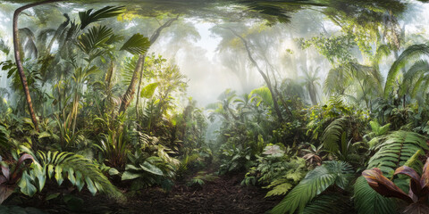 HDRI tropical rainforest canopy