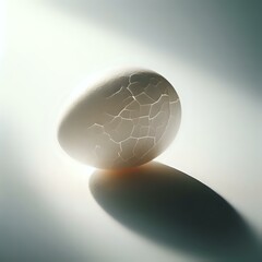 
cracked white egg
