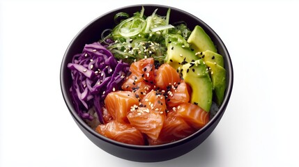 Colorful Japanese style seafood rice