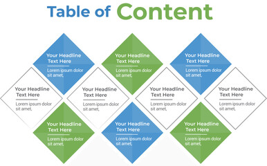 Table of content template a4 page print business profile annual report brochure catalog corporate Landscape Layout Portfolio Abstract Presentation leaflet Webpage Creative PowerPoints magazine