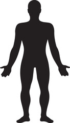 silhouette of a man, isolated vector