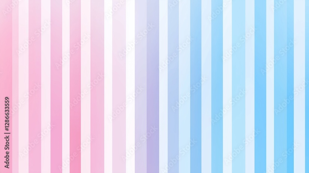 Aufkleber pastel stripes gradient transitioning from soft pink to gentle blues for calming modern backdrop