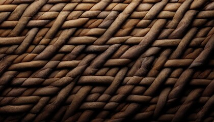 close up of a dark weave with some sand viewed from above abstract full frame textured woven background with copy space