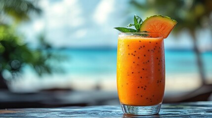 Obraz premium Tropical Smoothie by the Beach