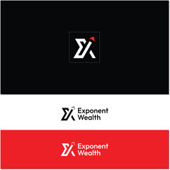 
Letter X Finance Logo Concept With Growth Arrow