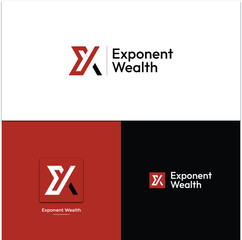 
Letter X Finance Logo Concept With Growth Arrow