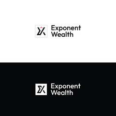 
Letter X Finance Logo Concept With Growth Arrow