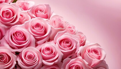 Fototapeta premium the sweet pink rose flowers for love romance background