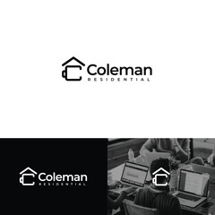 Simple home coffee shop or cafe logo