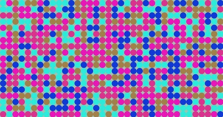 Abstract pattern of colorful circles
