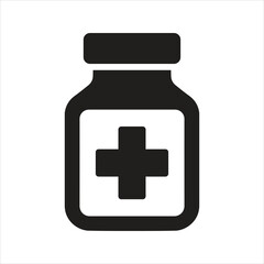 Pills Bottle icon. Medicine bottle icon
