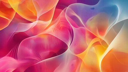 Obraz premium An energetic digital design featuring abstract waves in bold, colorful gradients, perfect for modern and futuristic visuals.