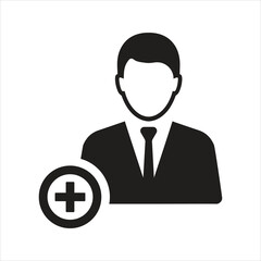 Patient icon. Health insurance icon