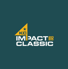 Impact with Flag Logo K C Letter 