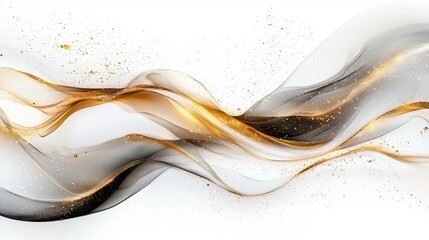 Elegant Abstract Gold and Black Wave Design Luxury Background Texture for Modern Decor and Branding