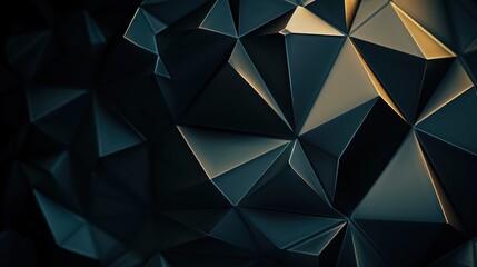 Obraz premium Dark Abstract Geometric Background with Depth and Perspective