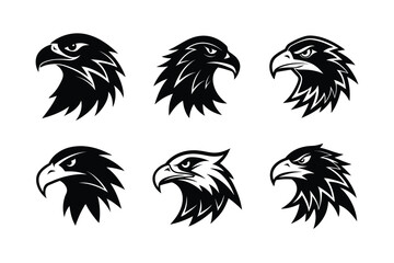 Set of Eagle head icon .Eagle-vector,   art,