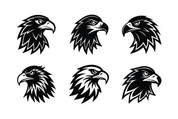 Set of Eagle head icon .Eagle-vector,   art,