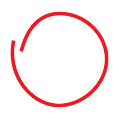 Hand drawn line circle . Doodle circles collection. Handwritten red circle. For marker pen, pencil, logo and text check. grunge paint. Scribble round shape. Vector illustration. eps10