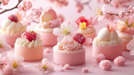 The temptation of desserts during cherry blossom season