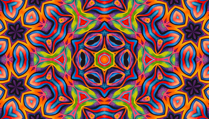 Bright multicolor background with abstract pattern from colorful wavy stripes