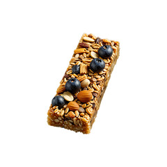 Close-up Tasty energy bars nutrient rich bars isolated on a transparent background