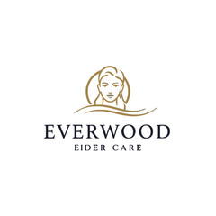 Elegant Business Logo Featuring Minimalist Design and Female Portrait