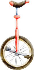 watercolor unicycle © Je