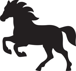 standing Arabian horse silhouette horse black Icon Vector sticker symbol