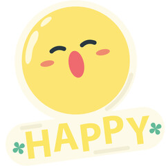 Happy sticker