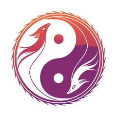 Modern Fitness & Yoga Yin-Yang Logo Design