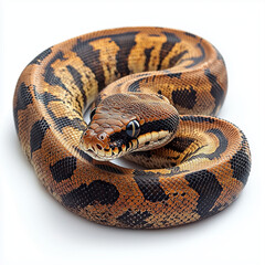 Obraz premium Boa Constrictor Isolated on White Background