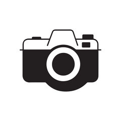 Creative Black Camera Logo Design Symbol Vector Illustration black and white