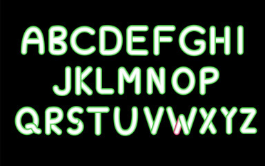 3d neon alphabet green vector
Vector volumetric neon alphabet, English letters