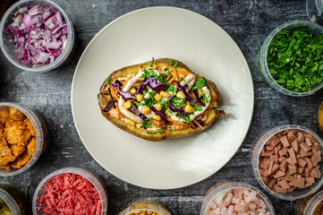 Golden Baked Smoky Grilled Potato with Sea Salt.