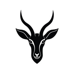 A vector illustration of an antelope head .