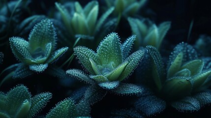 Obraz premium The vitality of dark night plants