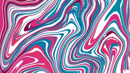 A mesmerizing abstract pattern with flowing waves of blue, pink, and white, creating a dynamic marbled effect with smooth, organic curves.